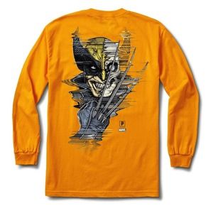 Primitive Men's X Marvel Wolverine Long Sleeve Tee T-Shirt - Gold